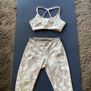 Reebok women’s sports bra and matching capris